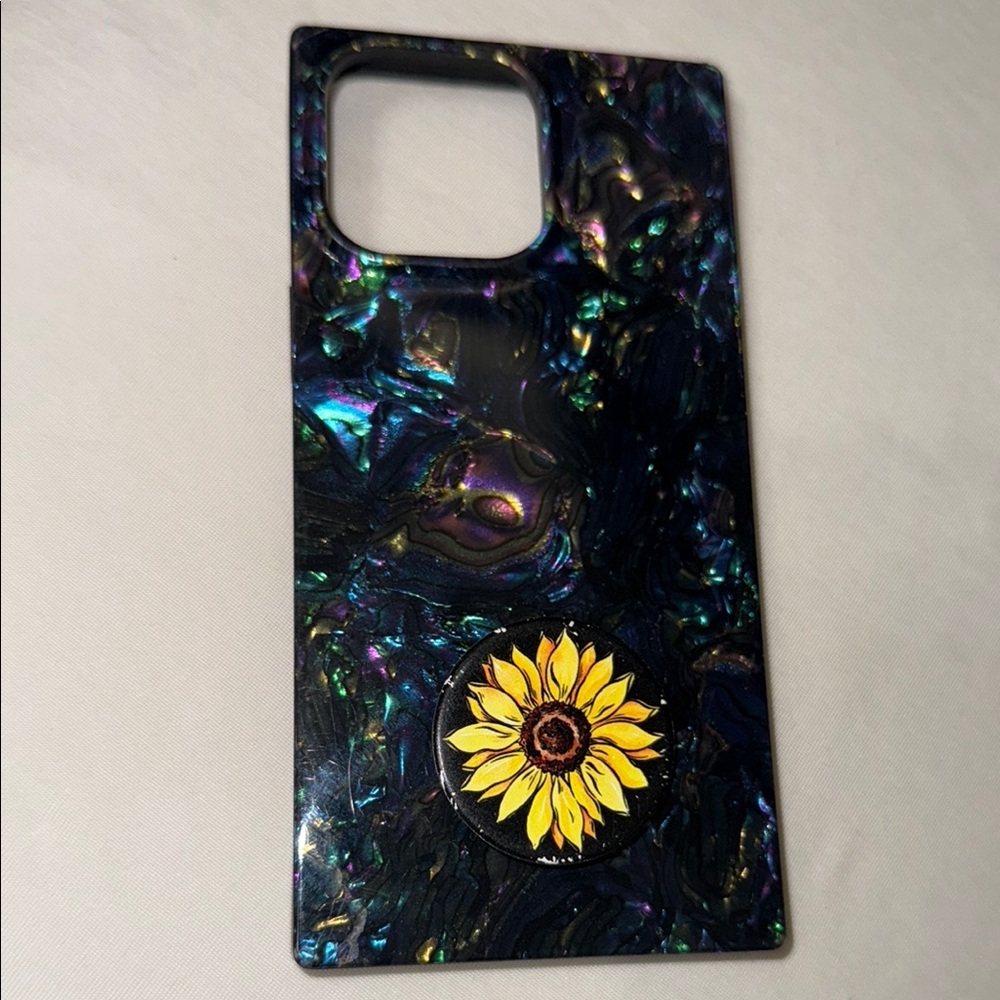 Sunflower Design Phone Case - Black